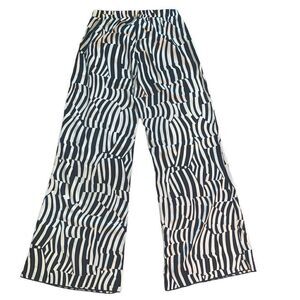 Yoyo‎ 5 Women’s Size Small Geometric Wide Leg Pants Black Cream Pull On